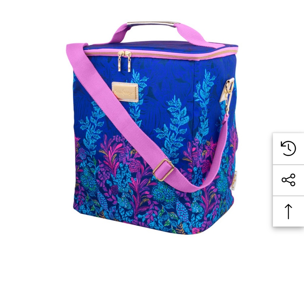 Lilly Pulitzer Blue and Pink Floral wine Carrier - Picture 5 of 6